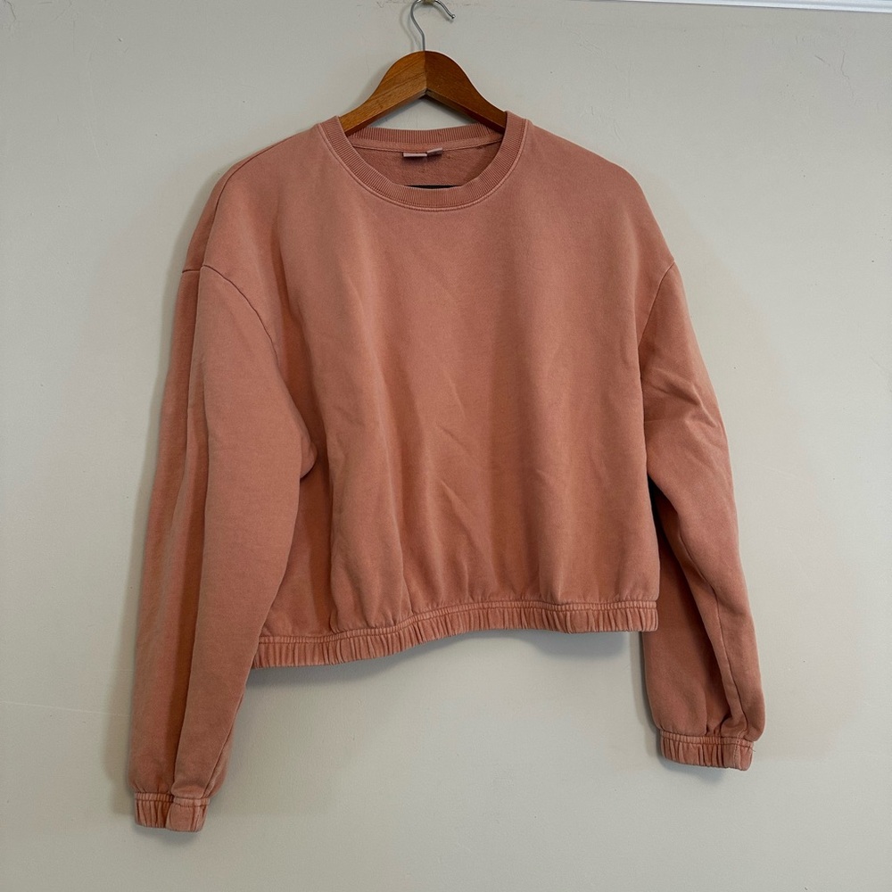 tentree Dusty Rose Cropped Crewneck Sweatshirt